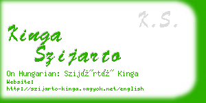 kinga szijarto business card